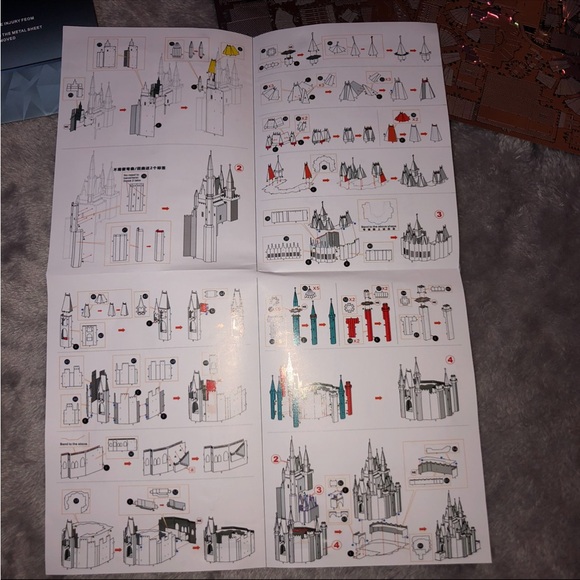 3D Metal Mosaic Kit Puzzle Castle looking like Disney Land Model Building  Kit - Picture 10 of 12